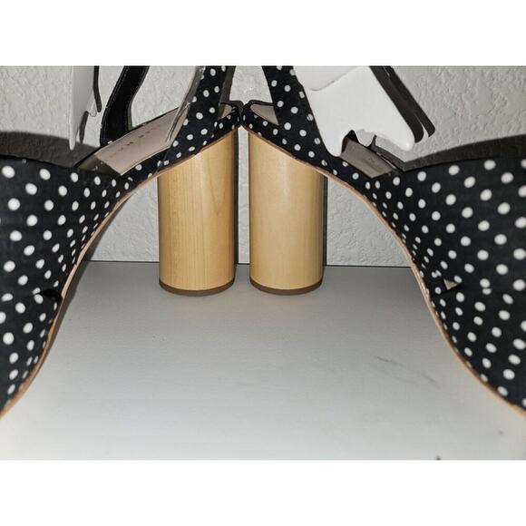 New! Loeffler Randall Tatiana Heeled Sandal Size 10 Blue Polka Dots MSRP $279 - Picture 5 of 11